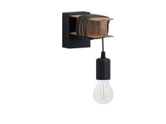 APPLIQUE MEDBOURNE E27 NOIR/BOIS