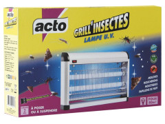 ASPIRATEUR LAMPE UV GRILL INSECTES PROTEGE 100 M2