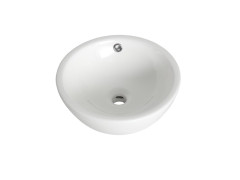 VASQUE A POSER ROUND ROND DIAMETRE 38CM BLANC BRILLANT CERAMIQUE