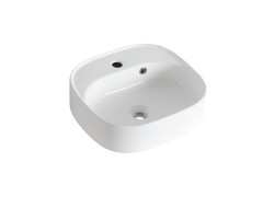 VASQUE A POSER REMIX RECTANGLE L.40XP.43 CM BLANC BRILLANT CERAMIQUE