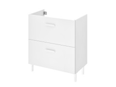 MEUBLE SOUS VASQUE EASY2 BLANC MAT L.70XP.40XH.78CM 2 PTIROIRS 4 PIEDS