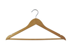 CINTRE BOIS ET ACIER NATUREL SPACEO LOT DE 8