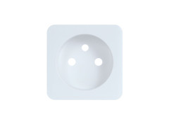 CACHE PRISE 2 POLE/TERRE BLANC BLANC 0