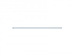 BARRE EXTENSIBLE POUR RIDEAU DE DOUCHE 120-220CM BLANC
