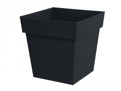 POT TOSCANE BAS CARRE 39X39X39 38L GRIS ANTHRACITE