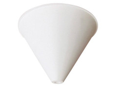 PAVILLON CONIQUE PLASTIQUE DIAMETRE 125MM BLANC