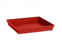 SOUCOUPE CARRE TOSCANE 32,6X32,6X4,9 ROUGE