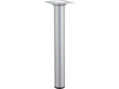 PIED MEUBLE CYLINDRIQUE 30X250MM ACIER GRIS