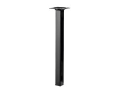 PIED MEUBLE CARRE 24X24X300MM ACIER NOIR