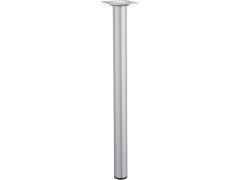 PIED MEUBLE CYLINDRIQUE 30X400MM ACIER GRIS