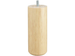 PIED LIT CYLINDRIQUE 58X150MM PIN VERNI LOT DE 4