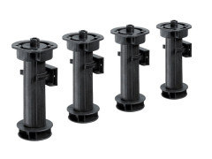 PIED CAISSON HAUTEUR 150MM PLASTIQUE NOIR LOT DE 4