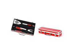 MALLETTE ROUGE 3 USTENSILES INOX