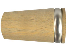 EMBOUT DIAMETR 28 DESIGN POMMEAU CHENE CLAIR LOT DE 2