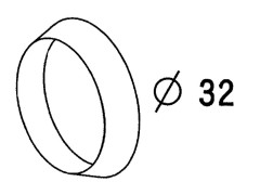 JOINT CONIQUE POUR TUBE DIA  32 MM