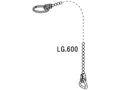 CHAINETTE +ANNEAU LAVABO 60 CM