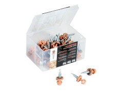 VIS EN ACIER GALVANISE 28MM TERRACOTTA AUTO PERFORANTE Bte de 40