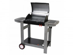 BARBECUE AU CHARBON DE BOIS SOMAGIC INDIANA CHARIOT BOIS CUVE NOIRE