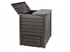 COMPOSTEUR GARANTIA 626050 COMPOST THERMO WOOD 600L GRIS