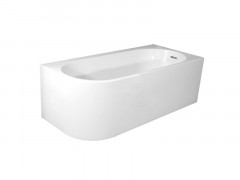 BAIGNOIRE SEMI ILOT SOPHIA DROITE BLANC ACRYLIQUE 160X75 CM