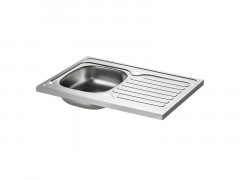 EVIER A POSER KAMA 1 BAC +1 EGOUTTOIR L.80XP.60 CM INOX