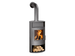 POELE A BOIS BBC HYDRO JUSTUS ISLAND AQUA GRIS 10 KW