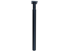 PIED D'APPOINT PLAN DE TRAVAIL OU BAR METAL NOIR D6CM H70 A 110 CM