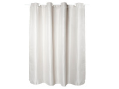 RIDEAU DOUCHE TEXTILE BLANC 180X200CM EASYCLIP MAYA SENSEA