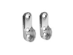 SUPPORT MUR OUVERTS DIAMETRE 30X15 OVAL CHROME SPACEO LOT DE 2