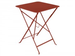 TABLE DE JARDIN OCRE ROUGE 57X57 CM