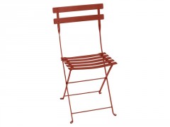 CHAISE BISTRO EN ACIER OCRE ROUGE