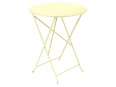 TABLE DE JARDIN ROND BISTRO CITRON GIVRE DIAMETRE 60 CM