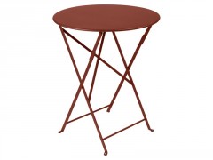 TABLE DE JARDIN BISTRO  ROUGE DIAMETRE 60CM