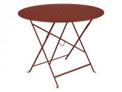 TABLE DE JARDIN BISTRO ROUGE DIAMETRE 96 CM