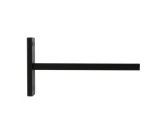 SUPPORT METAL ATELIER PLAT NOIR MAT 120MM
