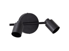 BARRE 2 SPOTS TEKLA GU10 METAL NOIR INSPIRE