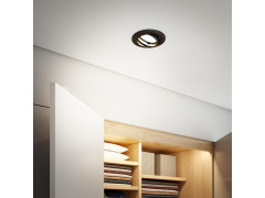 SPOT ENCASTRE LED CLANE GU10 4000K ORIENT ROND NOIR INSPIRE LOT DE 3