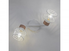 BARRE 2 SPOTS KANEL E27 METAL BLANC INSPIRE