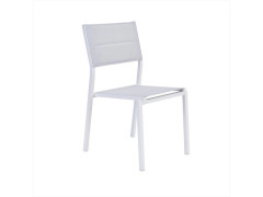 CHAISE DE JARDIN EN ALUMINIUM NATERIAL ORION BETA BLANC