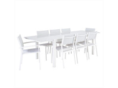 FAUTEUIL DE JARDIN EN ALUMINIUM NATERIAL ORION BETA BLANC