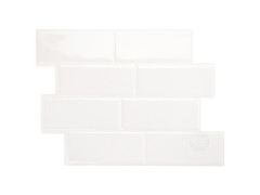 CREDENCE ADHESIVE METRO BLANCO 29,4X21,3CM LOT DE 4