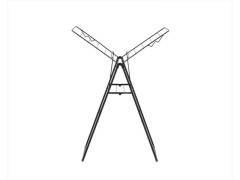 SECHOIR SUR PIED HANGON BRABANTIA 15M NOIR