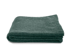 PLAID CHENILLE FRANGE VERT 130X170CM