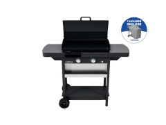 PLANCHA 2 BRULEURS SUR CHARIOT PLAQUE EN FONTE EMAILLEE CAMPINGAZ