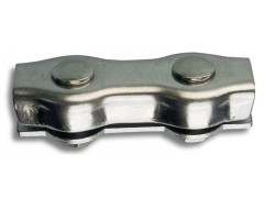 serre câble 2 boulons acier inoxydable aisi 304 8MM carte x1