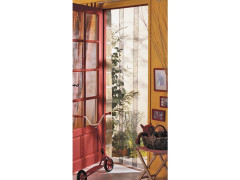 MOUSTIQUAIRE TOILE FIBRE DE VER. GRISE 3 BANDES VERTICALES H230XL100CM