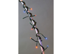 GUIRLANDE LUMINEUSE INT EXT FLICKER 192LED MULTICOLORE CABLE VERT 16M