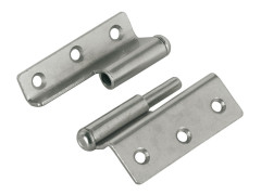 PAUMELLE DROITE 50X40MM LAITON CHROME BLISTER 2 X2