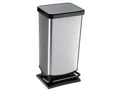 POUBELLE DE CUISINE PASO 40L GRIS