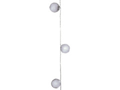 GUIRLANDE 18 BOULES VELOUR 18LED 3M40 BLANC